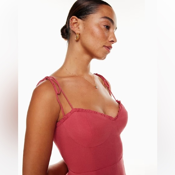 Wilfred Aritzia NWT Fable Mini Dress Sweetheart Bustier pink 90s Y2k Size 8 - Picture 3 of 10